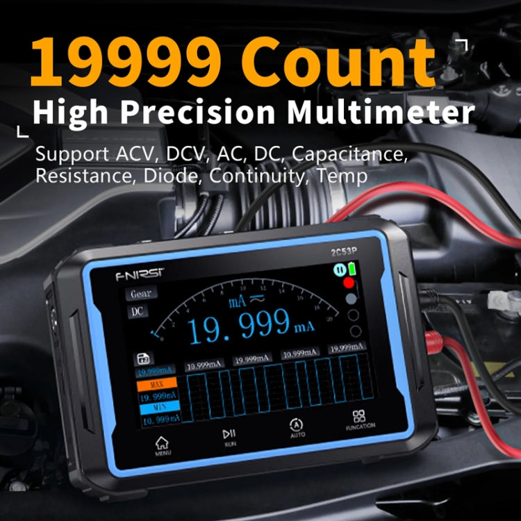 FNIRSI 2C53P Dual Channel Flat Panel Digital Oscilloscope Multimeter Signal Generator 3 In 1(Black) - free shipping - PMC TechLife - Order now!