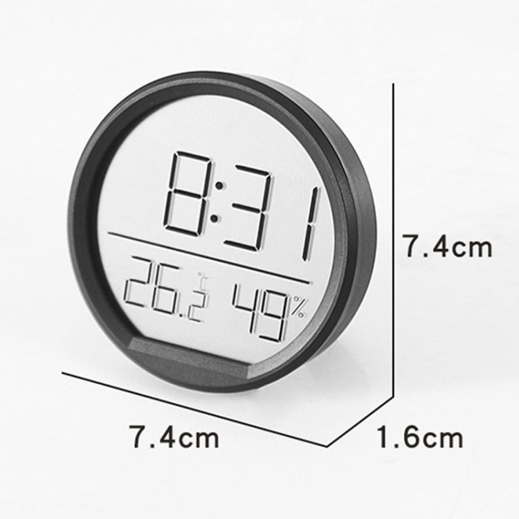 Slim Magnetic Thermometer And Hygrometer Clock Home Wall-Mounted Electronic Clock(White) - Wall Clock by PMc TechLife | Online Shopping South Africa | PMc TechLife | Buy Now Pay Later Mobicred