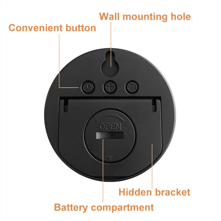 Slim Magnetic Thermometer And Hygrometer Clock Home Wall-Mounted Electronic Clock(White) - Wall Clock by PMc TechLife | Online Shopping South Africa | PMc TechLife | Buy Now Pay Later Mobicred