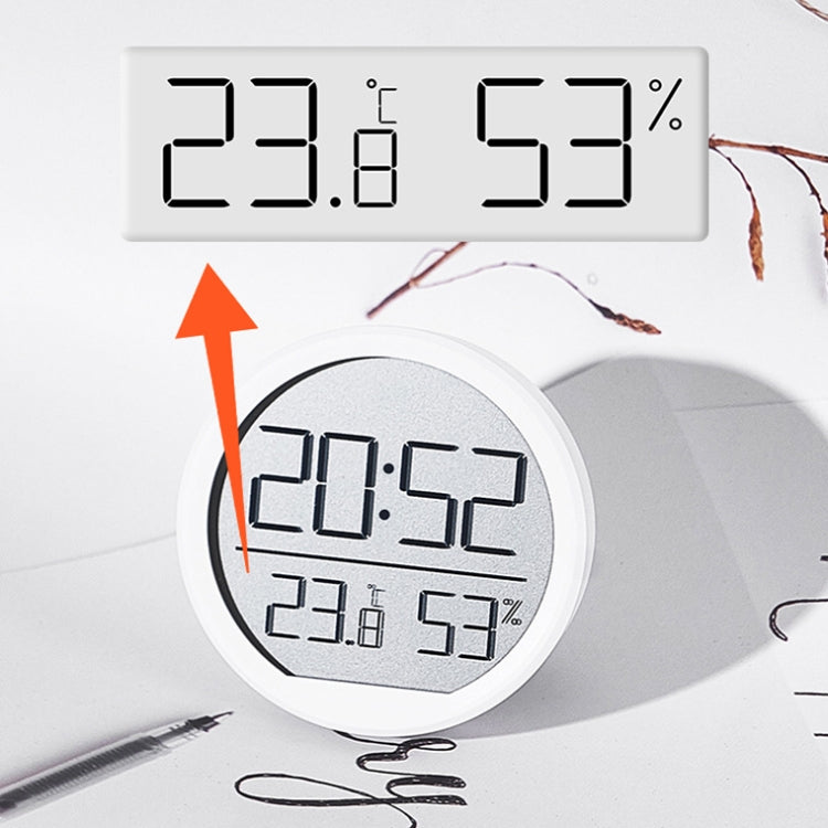 Slim Magnetic Thermometer And Hygrometer Clock Home Wall-Mounted Electronic Clock(Black) - Wall Clock by PMc TechLife | Online Shopping South Africa | PMc TechLife | Buy Now Pay Later Mobicred