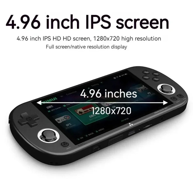 Trimui Smart Pro 4.96 Inch IPS Screen Handheld Game Console Open Source Linux System 128G(Grey) - free shipping - PMC Jewellery - Order now!