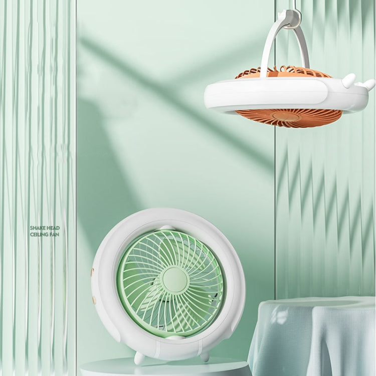 Night Light Desktop Folding Fan Outdoor Camping Hanging Mini Fan, Color: Green Upgraded - Electric Fans by PMC TechLife | Online Shopping South Africa | PMC TechLife | Buy Now Pay Later Mobicred