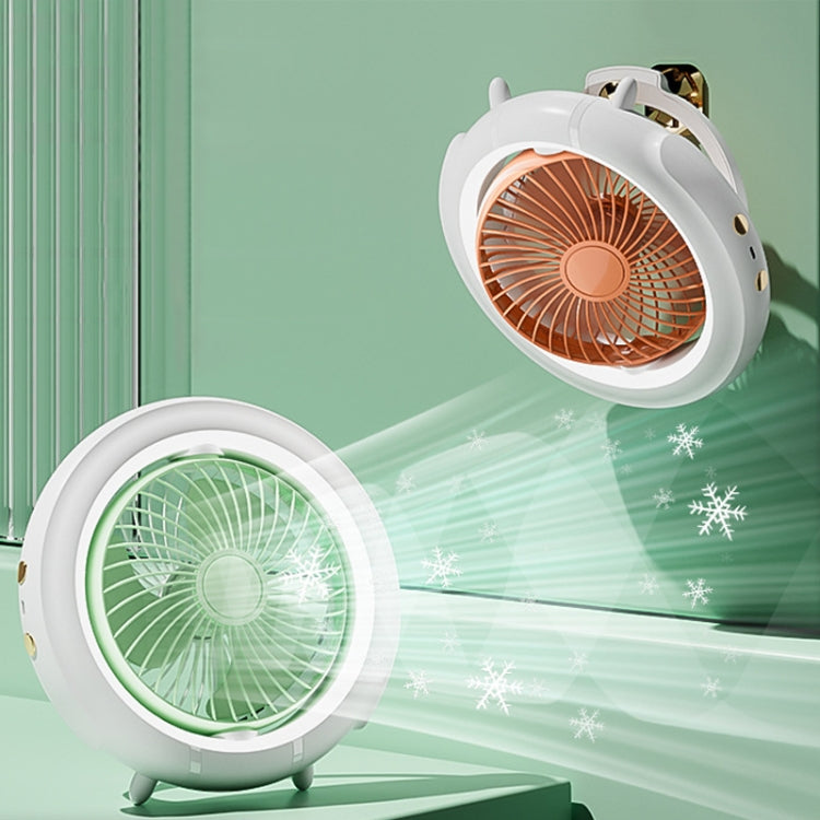 Night Light Desktop Folding Fan Outdoor Camping Hanging Mini Fan, Color: Green Upgraded - Electric Fans by PMC TechLife | Online Shopping South Africa | PMC TechLife | Buy Now Pay Later Mobicred