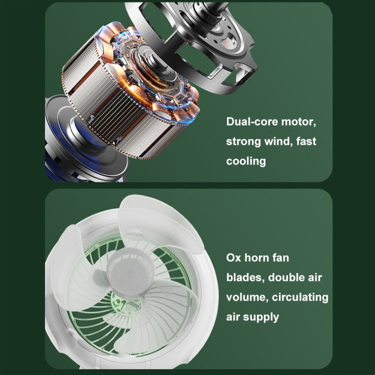 Night Light Desktop Folding Fan Outdoor Camping Hanging Mini Fan, Color: Green Upgraded - Electric Fans by PMC TechLife | Online Shopping South Africa | PMC TechLife | Buy Now Pay Later Mobicred
