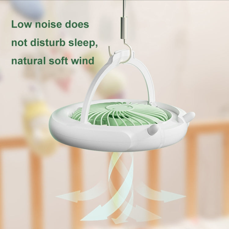 Night Light Desktop Folding Fan Outdoor Camping Hanging Mini Fan, Color: Green Upgraded - Electric Fans by PMC TechLife | Online Shopping South Africa | PMC TechLife | Buy Now Pay Later Mobicred