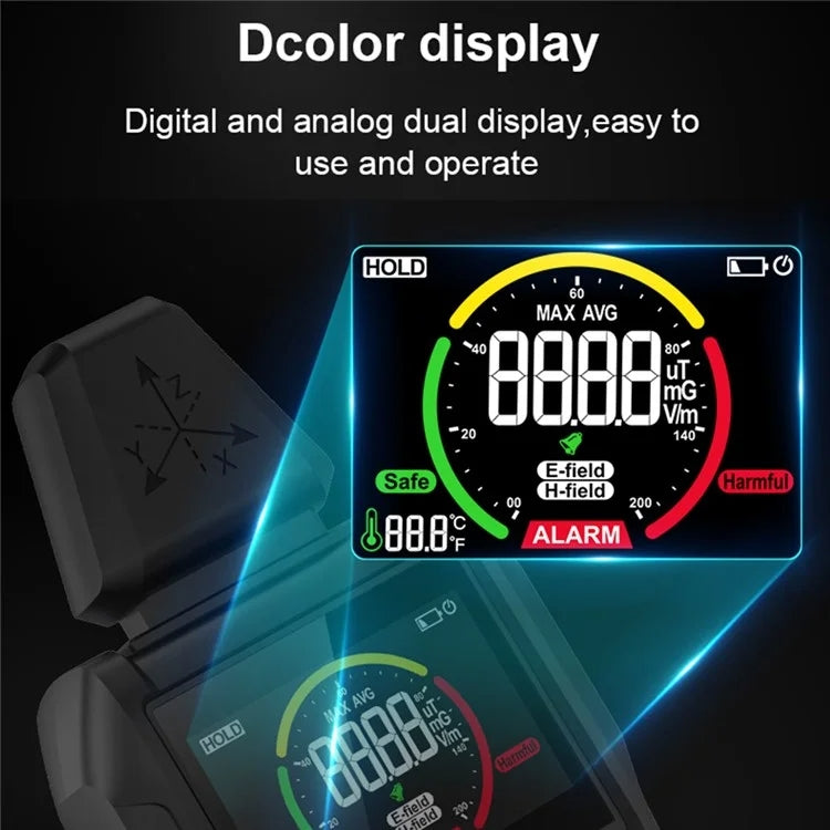 MESTEK  EMF01 Electromagnetic Radiation Detector Highly Sensitive 3-Axis Sensing Probe - free shipping - PMC TechLife - Order now!
