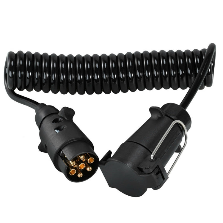 7 Core To 7 Pin Car Trailer Connector With 2m PU Spring Wire(1122) - Terminal connectors by PMC TechLife | Online Shopping South Africa | PMC TechLife | Buy Now Pay Later Mobicred