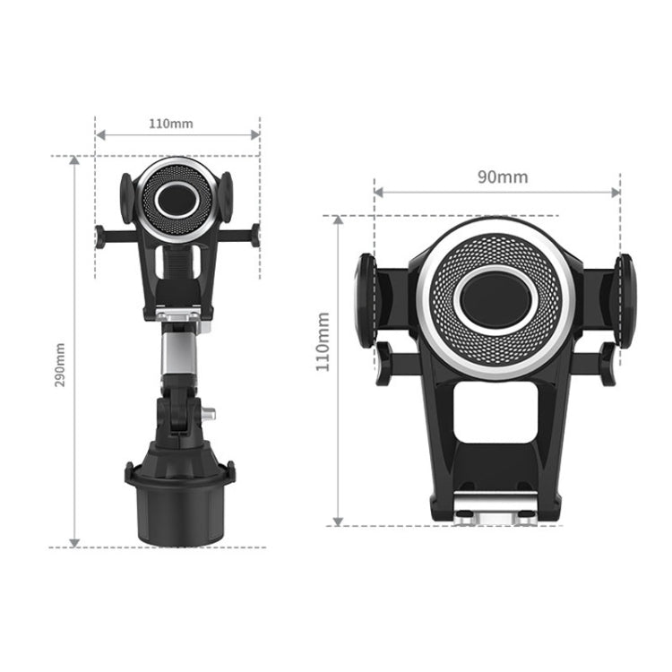 Universal Long Tube 3 Joints Adjustable Car Water Cup Position Cell Phone Holder(S0666A Silver) - Car Holders by PMC TechLife | Online Shopping South Africa | PMC TechLife | Buy Now Pay Later Mobicred