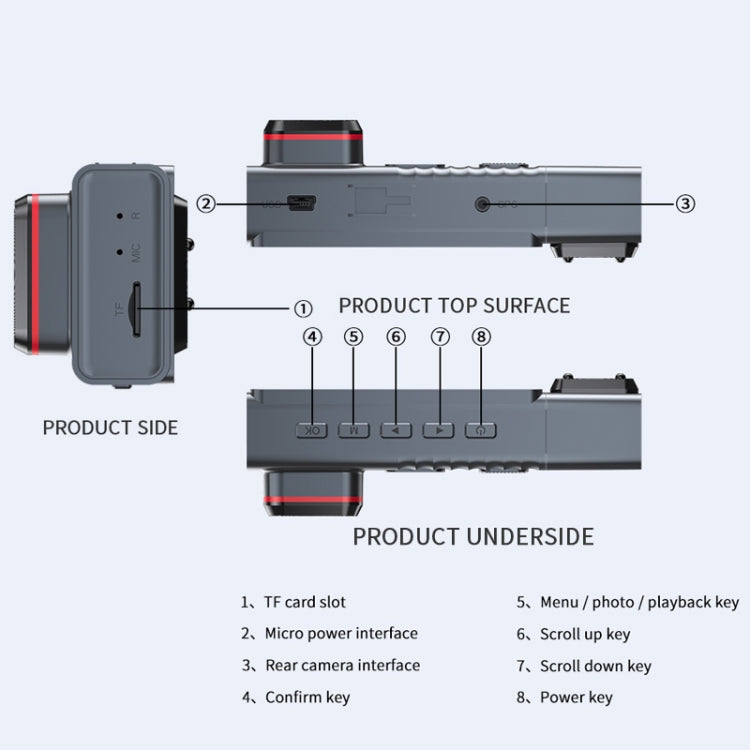 3 Camera Lens 3-inch IPS Screen WiFi Car Dash Cam 1080P Night Vision Dash Camera for Cars 64G - free shipping - PMC TechLife - Order now!