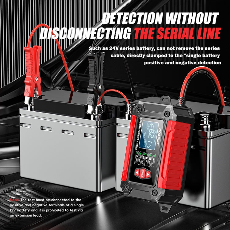 FOXSUR Cars Motorcycles 12V Lithium Cattery Charger With Battery Detection(EU Plug) - Battery Charger by FOXSUR | Online Shopping South Africa | PMC TechLife | Buy Now Pay Later Mobicred