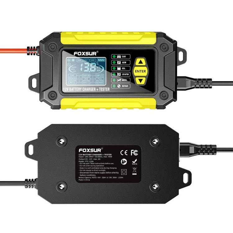 FOXSUR Cars Motorcycles 12V Lithium Cattery Charger With Battery Detection(UK Plug) - free shipping - PMC TechLife - Order now!
