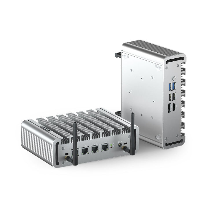 HYSTOU P09B-J4125-4L 8GB DDR4+128GB SSD Industrial Computer Soft Route From 2.5G Multi -Network HTPC Server Mini Console(With UK Adapter) - free shipping - PMc TechLife - Order now!