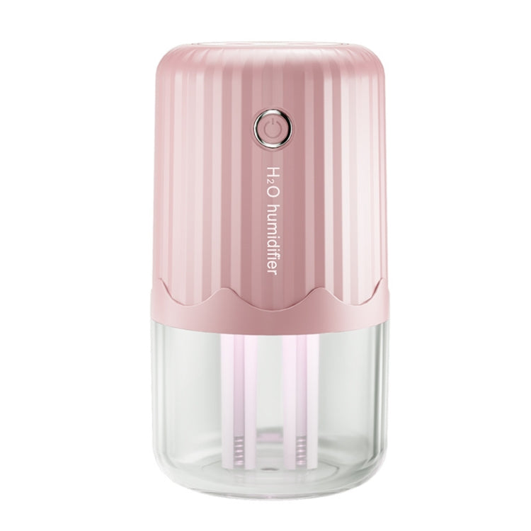 T06 Large-Capacity Atmosphere Night Light Household Dual Spray Air Humidifier, Color: Pink Battery - free shipping - PMC TechLife - Order now!