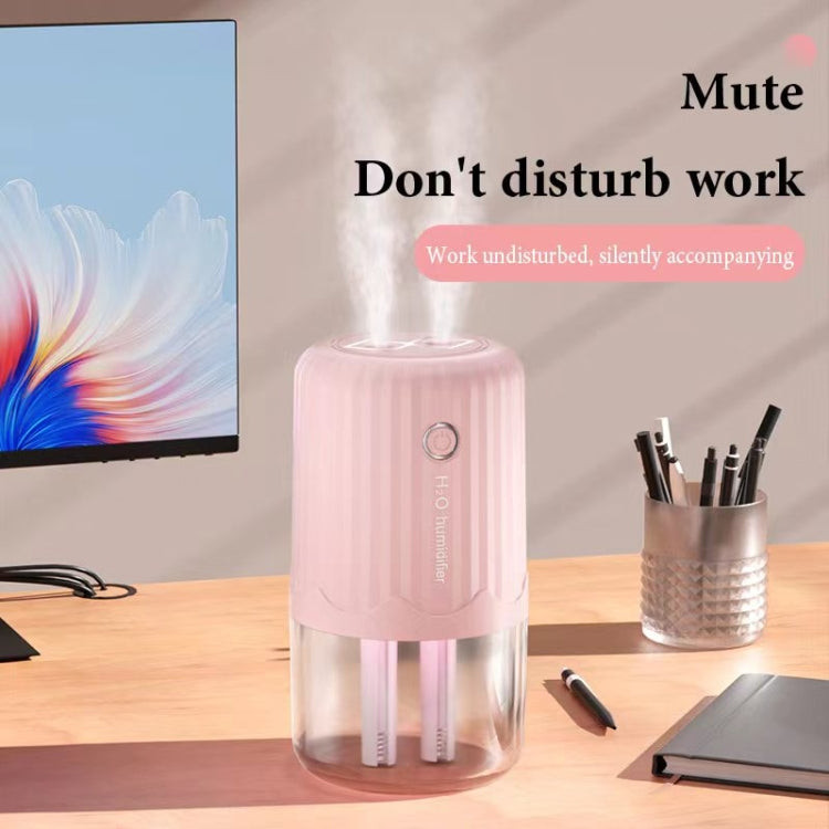 T06 Large-Capacity Atmosphere Night Light Household Dual Spray Air Humidifier, Color: Purple Plug-in - free shipping - PMC TechLife - Order now!