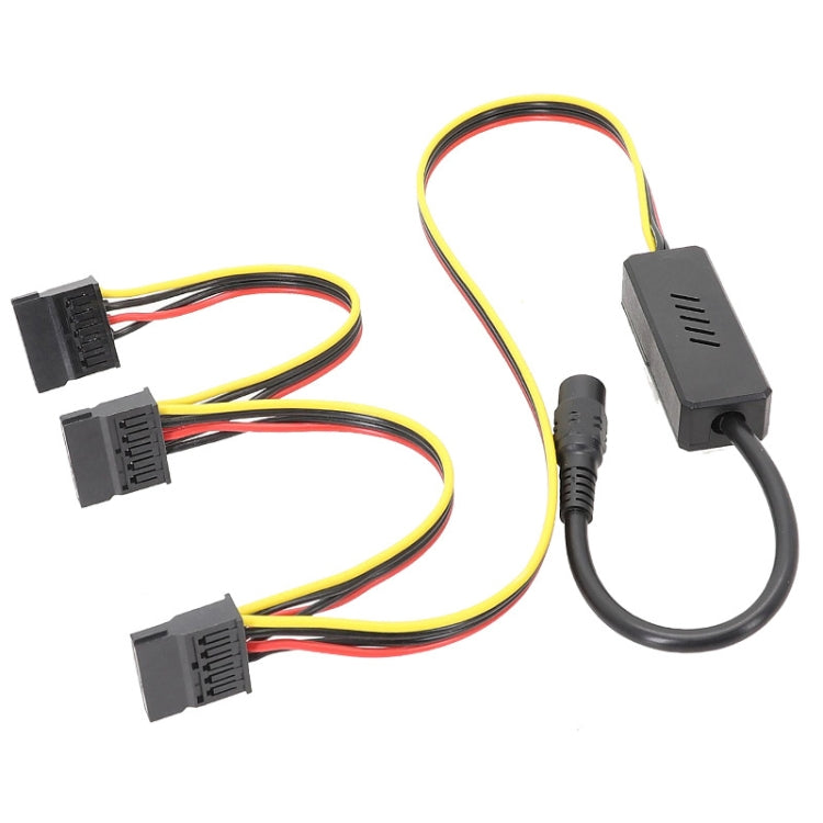Adapter DC 5.5 x 2.5mm To Hard Disk Power Supply Cable, Model: One To Three SATA - eSATA & SATA & IDE by PMC TechLife | Online Shopping South Africa | PMC TechLife | Buy Now Pay Later Mobicred