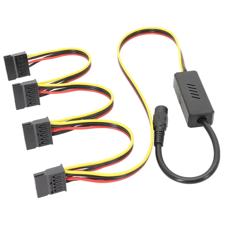 Adapter DC 5.5 x 2.5mm To Hard Disk Power Supply Cable, Model: One To Four SATA - eSATA & SATA & IDE by PMC TechLife | Online Shopping South Africa | PMC TechLife | Buy Now Pay Later Mobicred