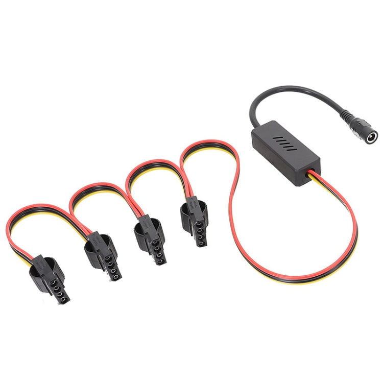 Adapter DC 5.5 x 2.5mm To Hard Disk Power Supply Cable, Model: DC To 4Pin One To Four - eSATA & SATA & IDE by PMC TechLife | Online Shopping South Africa | PMC TechLife | Buy Now Pay Later Mobicred