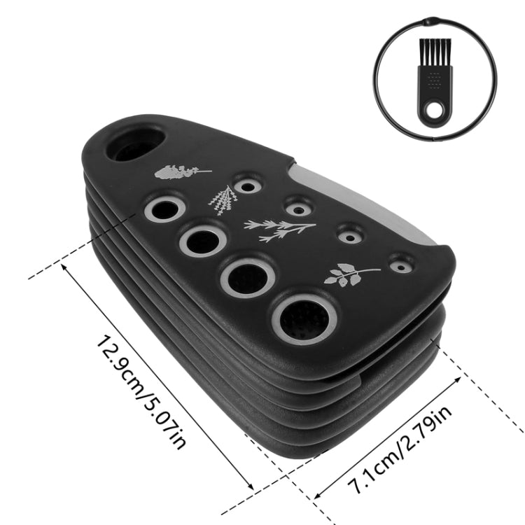 6 In 1 Stackable Kitchen Gadgets Melon Peeler Herb Chopper Garlic Grater Can Opener Pizza Cutter(Black) - free shipping - PMC TechLife - Order now!