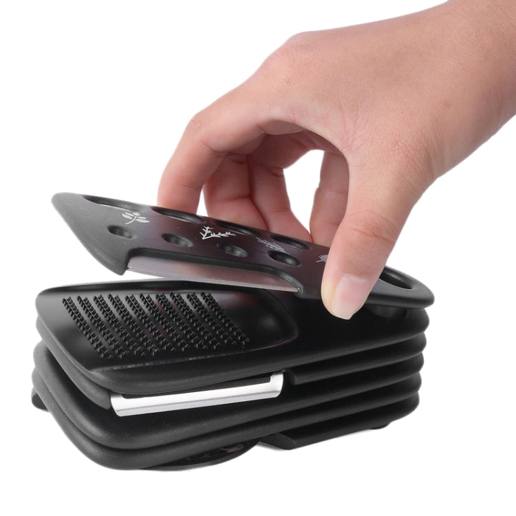 6 In 1 Stackable Kitchen Gadgets Melon Peeler Herb Chopper Garlic Grater Can Opener Pizza Cutter(Black) - free shipping - PMC TechLife - Order now!