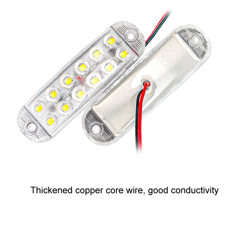 6pcs 12-Bead LED Flashing Warning Lights Motorcycle RV Signal Lights(Red Light) - Clearance Lights by PMC TechLife | Online Shopping South Africa | PMC TechLife | Buy Now Pay Later Mobicred