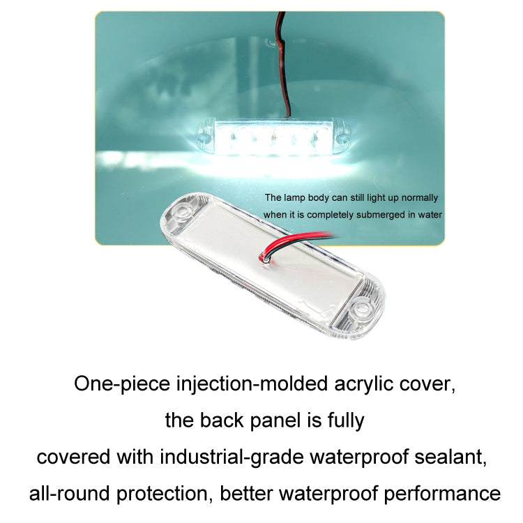 6pcs 12-Bead LED Flashing Warning Lights Motorcycle RV Signal Lights(Blue Light) - Clearance Lights by PMC TechLife | Online Shopping South Africa | PMC TechLife | Buy Now Pay Later Mobicred