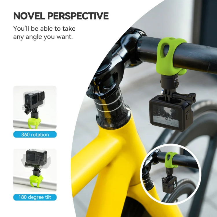 TELESIN TLQ-005 Elastic Quick Release Stand Multi-functional Fixed Silicone Strap Accessories(Green) - Holder by TELESIN | Online Shopping South Africa | PMC TechLife | Buy Now Pay Later Mobicred