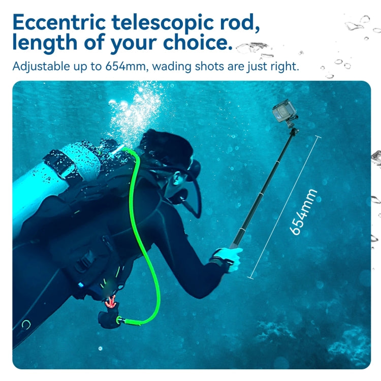 TELESIN WSS-001 65.4cm Aluminum Alloy Waterproof Ball Head Selfie Stick Diving Shooting Sports Camera Extension Stick - Extendable Pole by TELESIN | Online Shopping South Africa | PMC TechLife | Buy Now Pay Later Mobicred