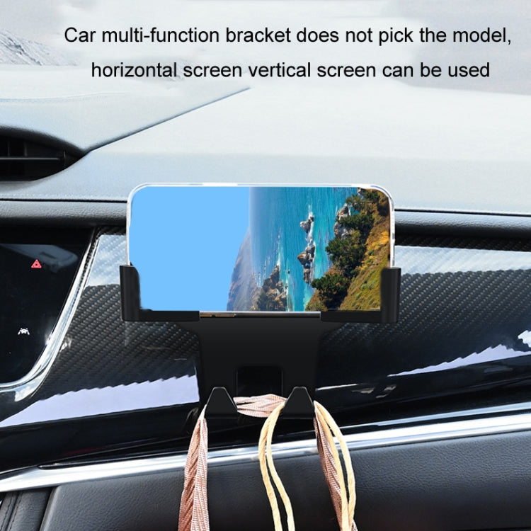 Car Multifunctional Mobile Phone Holder Rear Headrest Storage Hook(Black) - Auto Fastener & Clips by PMC TechLife | Online Shopping South Africa | PMC TechLife | Buy Now Pay Later Mobicred
