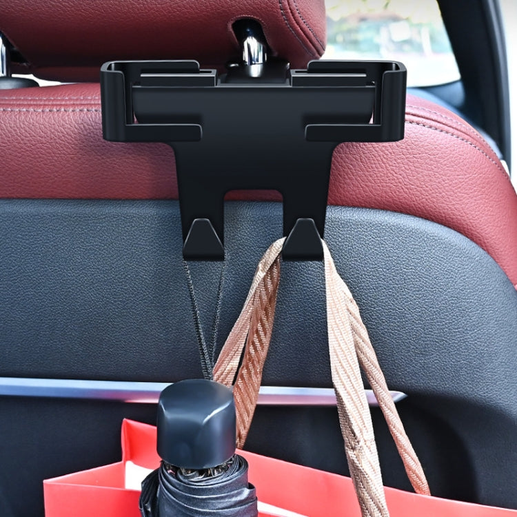 Car Multifunctional Mobile Phone Holder Rear Headrest Storage Hook(Black) - Auto Fastener & Clips by PMC TechLife | Online Shopping South Africa | PMC TechLife | Buy Now Pay Later Mobicred