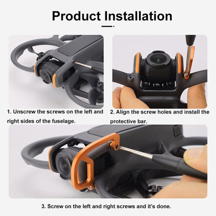 For DJI Avata 2 CQT Aluminum Alloy Drone Gimbal Lens Anti-collision Bumper(Orange) - Other by CQT | Online Shopping South Africa | PMC TechLife | Buy Now Pay Later Mobicred