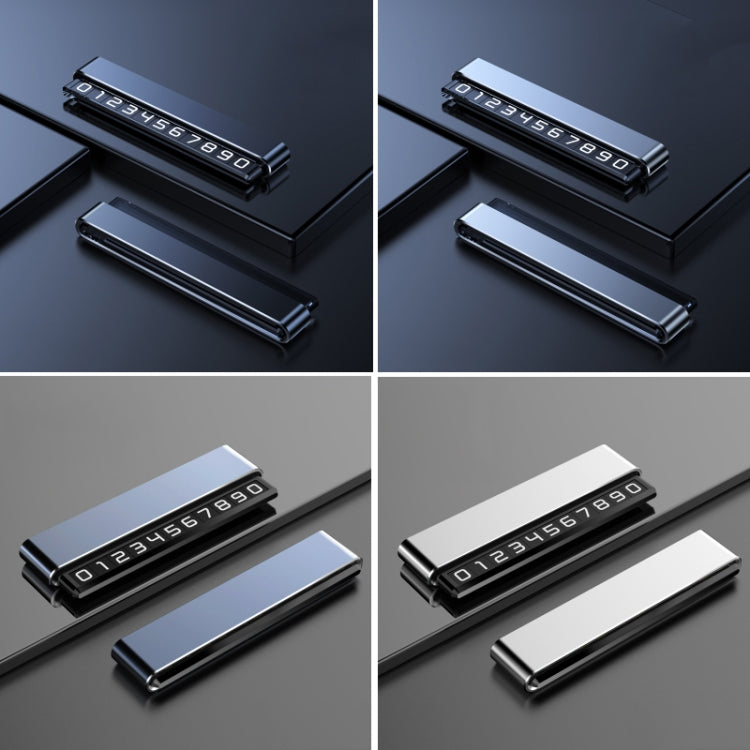 Metal Hidden Temporary Parking Number Plate Ornaments, Color: Dual Number Silver - Parking Card by PMC TechLife | Online Shopping South Africa | PMC TechLife | Buy Now Pay Later Mobicred