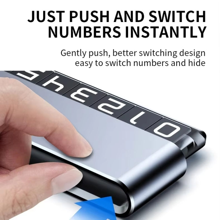 Metal Hidden Temporary Parking Number Plate Ornaments, Color: Dual Number Silver - Parking Card by PMC TechLife | Online Shopping South Africa | PMC TechLife | Buy Now Pay Later Mobicred