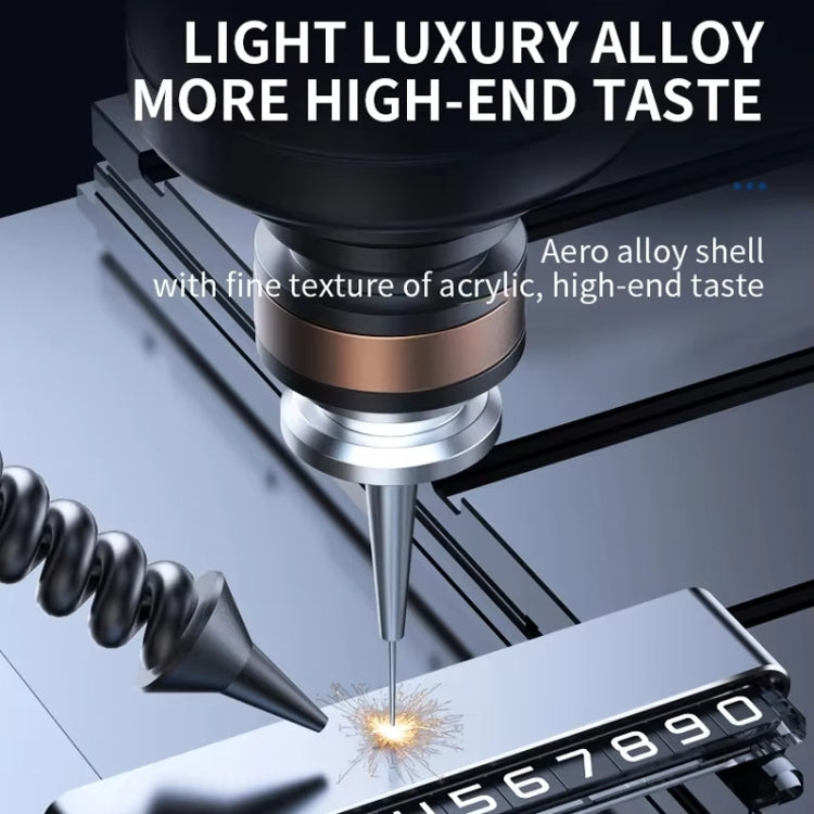 Metal Hidden Temporary Parking Number Plate Ornaments, Color: Dual Number Silver - Parking Card by PMC TechLife | Online Shopping South Africa | PMC TechLife | Buy Now Pay Later Mobicred