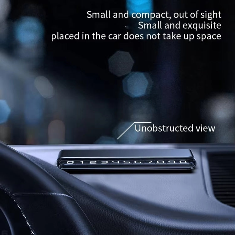 Metal Hidden Temporary Parking Number Plate Ornaments, Color: Single Number Silver - Parking Card by PMC TechLife | Online Shopping South Africa | PMC TechLife | Buy Now Pay Later Mobicred