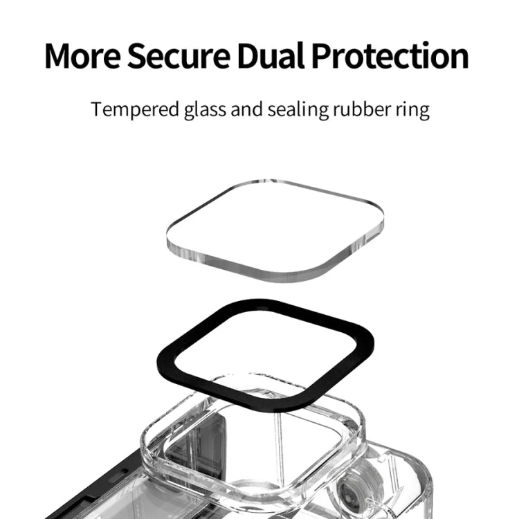 TELESIN GP-WTP-901 45m Diving Shell, For GoPro HERO12 Black / HERO11 Black / HERO10 Black / HERO9 Black Shell+Filter Set - free shipping - PMC TechLife - Order now!