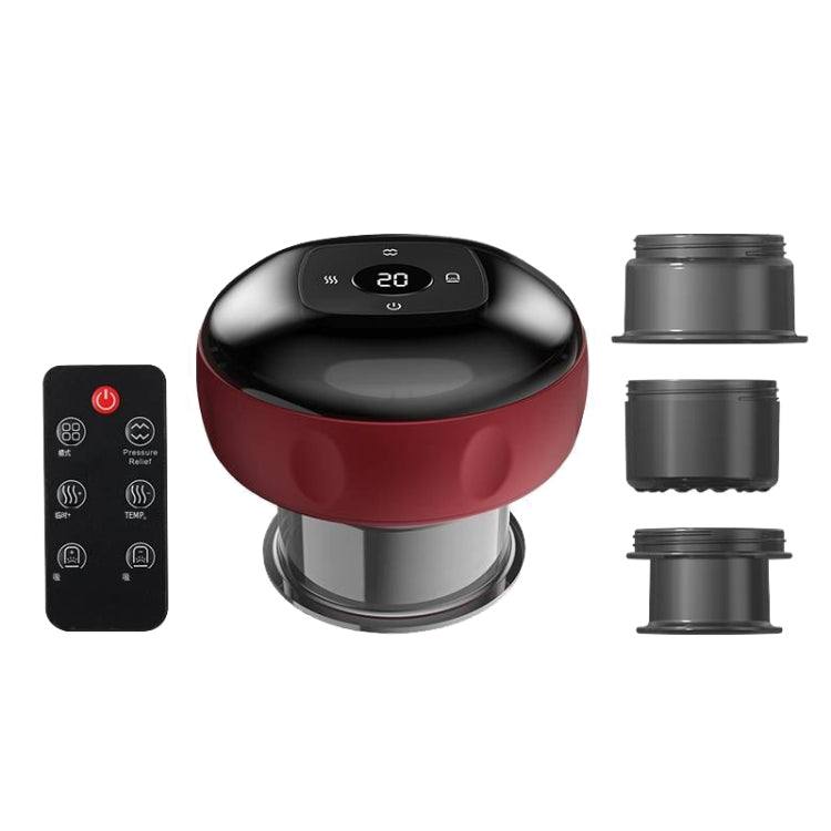12-speed Remote Control Cupping Therapy Massager Set with 3 Cups(Red) - free shipping - PMC TechLife - Order now!