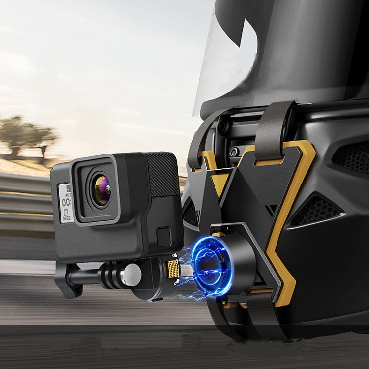 Magnetic Quick Release Motorcycle Helmet Chin Stand Mount For Smart Phone - Helmet Mount by PMC TechLife | Online Shopping South Africa | PMC TechLife | Buy Now Pay Later Mobicred