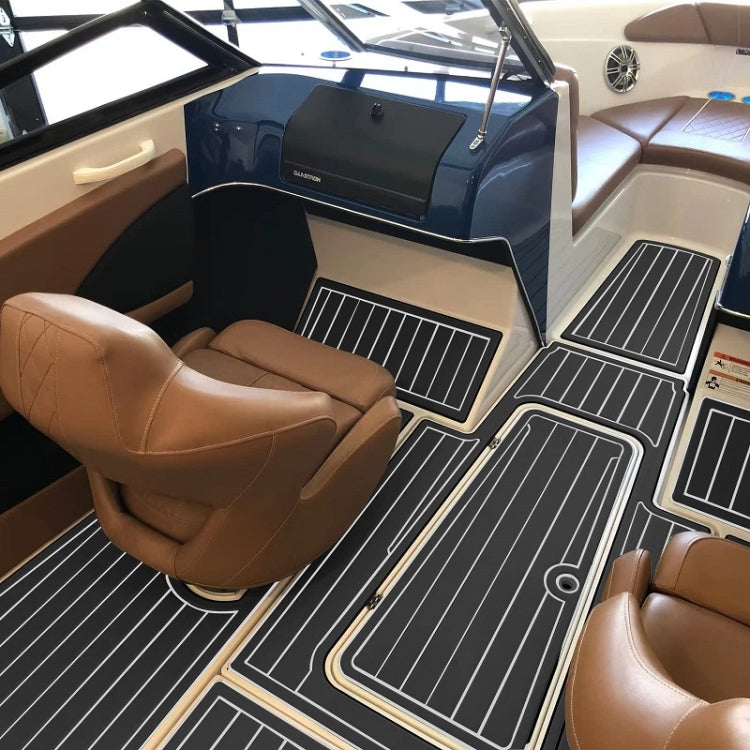 240x90x0.6cm Black White Yacht Imitation Teak Anti-Slip Deck EVA Mat - Floor Mats by PMC TechLife | Online Shopping South Africa | PMC TechLife | Buy Now Pay Later Mobicred
