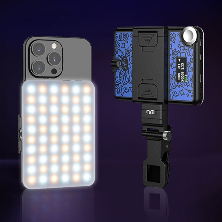 60 LEDs Rechargeable Clip Fill Light With Front & Back Clip Adjusted 3 Light Modes For Phone, Spec: A Type Blue - Selfie Light by PMC TechLife | Online Shopping South Africa | PMC TechLife | Buy Now Pay Later Mobicred
