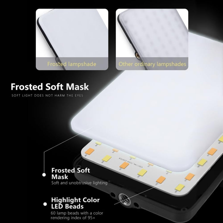 60 LEDs Rechargeable Clip Fill Light With Front & Back Clip Adjusted 3 Light Modes For Phone, Spec: B Type Blue - Selfie Light by PMC TechLife | Online Shopping South Africa | PMC TechLife | Buy Now Pay Later Mobicred