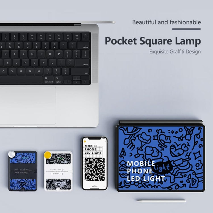 60 LEDs Rechargeable Clip Fill Light With Front & Back Clip Adjusted 3 Light Modes For Phone, Spec: A Type Blue - Selfie Light by PMC TechLife | Online Shopping South Africa | PMC TechLife | Buy Now Pay Later Mobicred