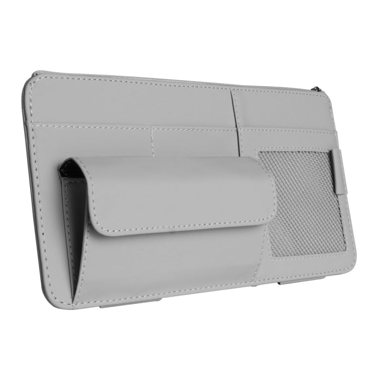 Multi-functional Car Sunshade Sunglasses ID Ticket Storage Bag Car Sun Visor Eyeglasses Case(Grey) - Stowing Tidying by PMC TechLife | Online Shopping South Africa | PMC TechLife | Buy Now Pay Later Mobicred