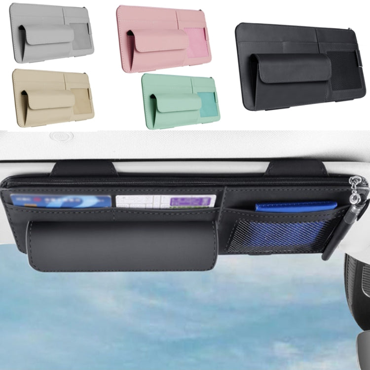 Multi-functional Car Sunshade Sunglasses ID Ticket Storage Bag Car Sun Visor Eyeglasses Case(Black) - Stowing Tidying by PMC TechLife | Online Shopping South Africa | PMC TechLife | Buy Now Pay Later Mobicred