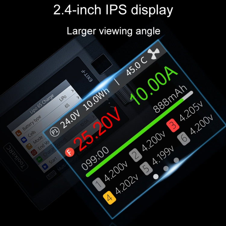 ToolkitRC M8P Aerial Model Drone Powerful Li-Po Battery Balance Charger(Black) - free shipping - PMC Jewellery - Order now!