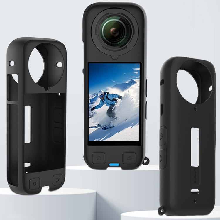 For Insta360 X4 CYNOVA OX4-JST-CY Body Silicone Case(Black) - Case & Bags by CYNOVA | Online Shopping South Africa | PMC TechLife | Buy Now Pay Later Mobicred