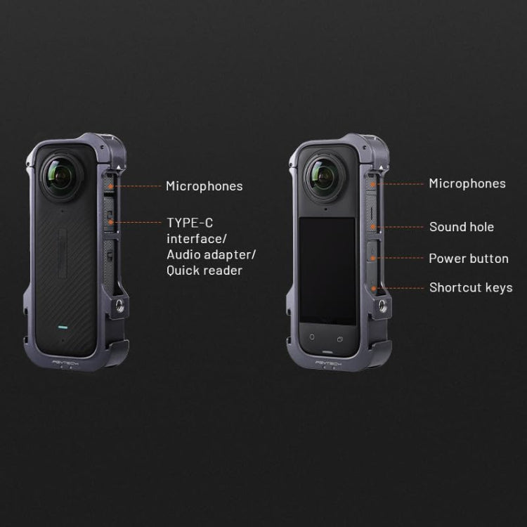 For Insta360 X4 PGYTECH P-55A-010 Metal Rabbit Cage Aluminum Expanding Protective Bezel With Lens Case - free shipping - PMC TechLife - Order now!