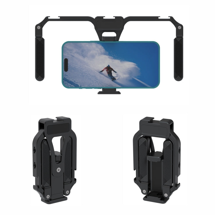 Universal Mobile Phone Gimbal Handle Stabilizer Aluminum Alloy Folding Rabbit Cage - Stand by PMC TechLife | Online Shopping South Africa | PMC TechLife | Buy Now Pay Later Mobicred