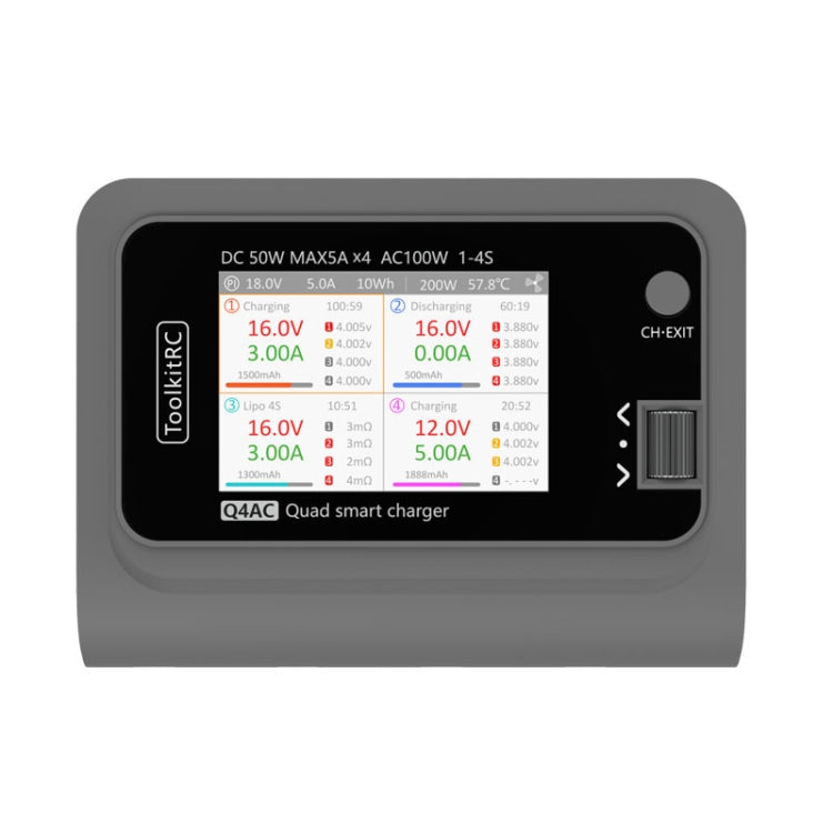 ToolkitRC Q4AC Four-Channel Airplanes And Drones Model Li-Po Battery Balance Charger(EU Plug) - free shipping - PMC Jewellery - Order now!