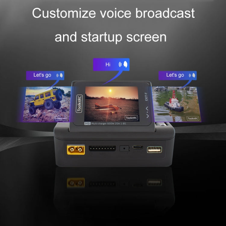 ToolkitRC M9 600W Airplane Li-Po Battery Balance Charger With Voice Function(Black) - free shipping - PMC Jewellery - Order now!