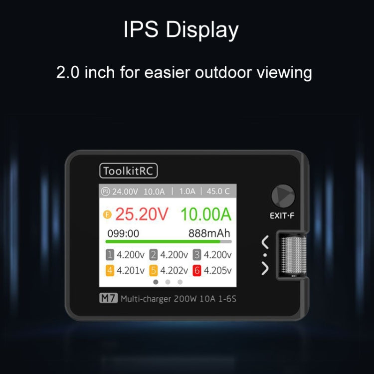 ToolkitRC M7 Boat Model Aviation Li-Po Battery Balance Charger(Black) - free shipping - PMC Jewellery - Order now!